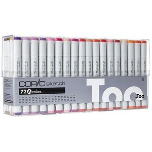 Copic Sketch Refillable Markers - Colors Set A (Set of 72)