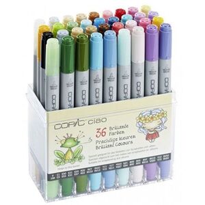 مجموعة أقلام ماركر Copic Ciao - ألوان فاتحة (36 قلم)