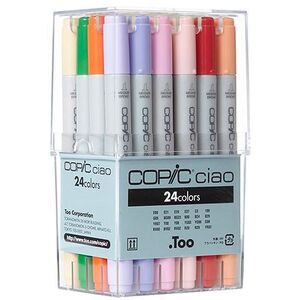 Copic Ciao Refillable Markers - Basic Colors (Set of 24)