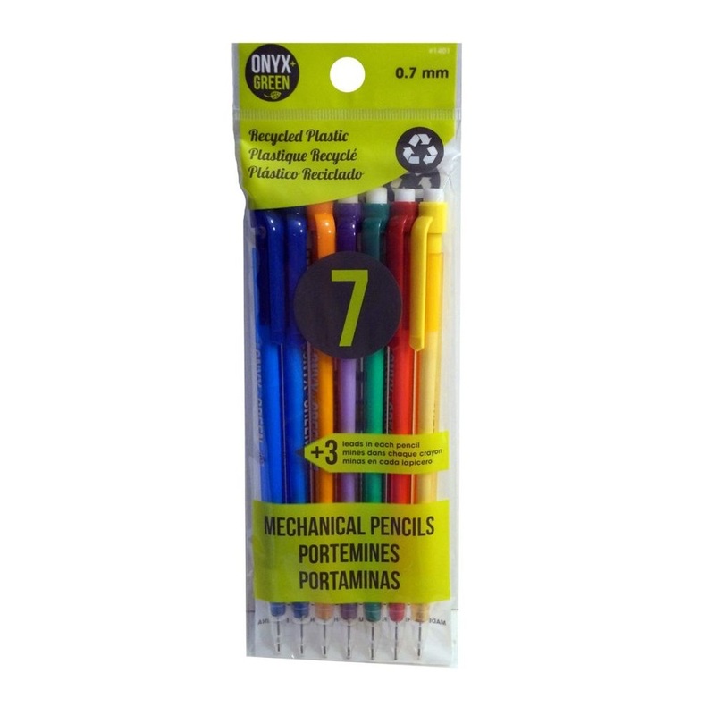 Onyx + Green Mechanical Pencils with 3 Leads Recycled Pet (7 Pack)