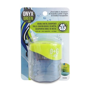 Onyx + Green Double Sharpener Recycled Pet