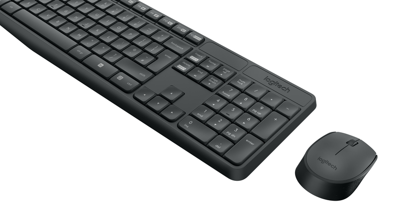 Logitech 920-007927 MK235 Wireless Keyboard + Mouse - Grey