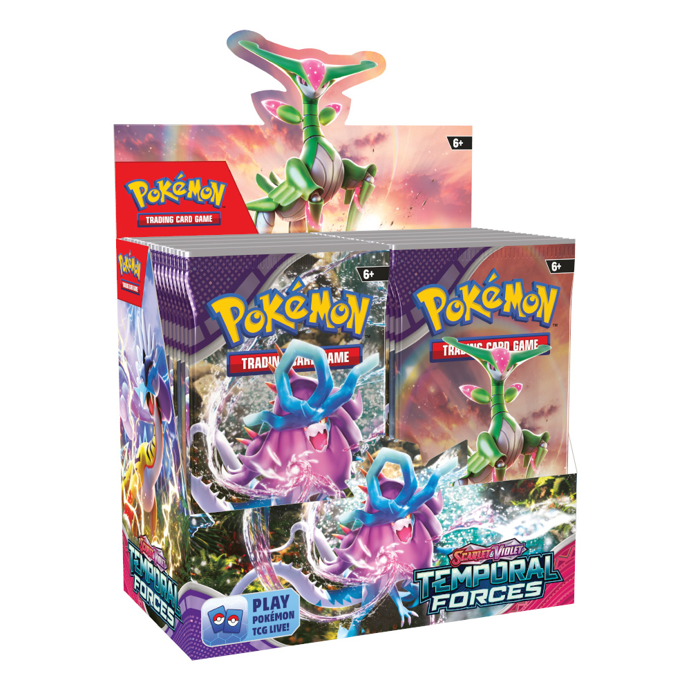 Shop for Pokemon TCG Scarlet & Violet 5 Temporal Forces Booster (1 Pack - 10 Cards) | Virgin Megastore Qatar Shop for Pokemon TCG Scarlet & Violet 5 Temporal Forces Booster (1 Pack - 10 Cards) | Virgin Megastore Qatar