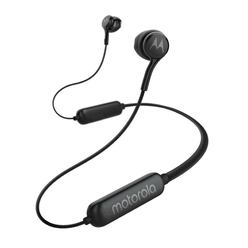 Motorola VerveRap 105 Sport Black Wireless In-Ear Earbuds with Back Band Wear Style