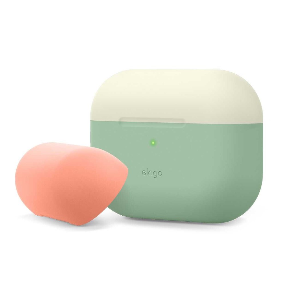Elago Duo Case Top Classic White/Peach Bottom Pastel Green for AirPods Pro