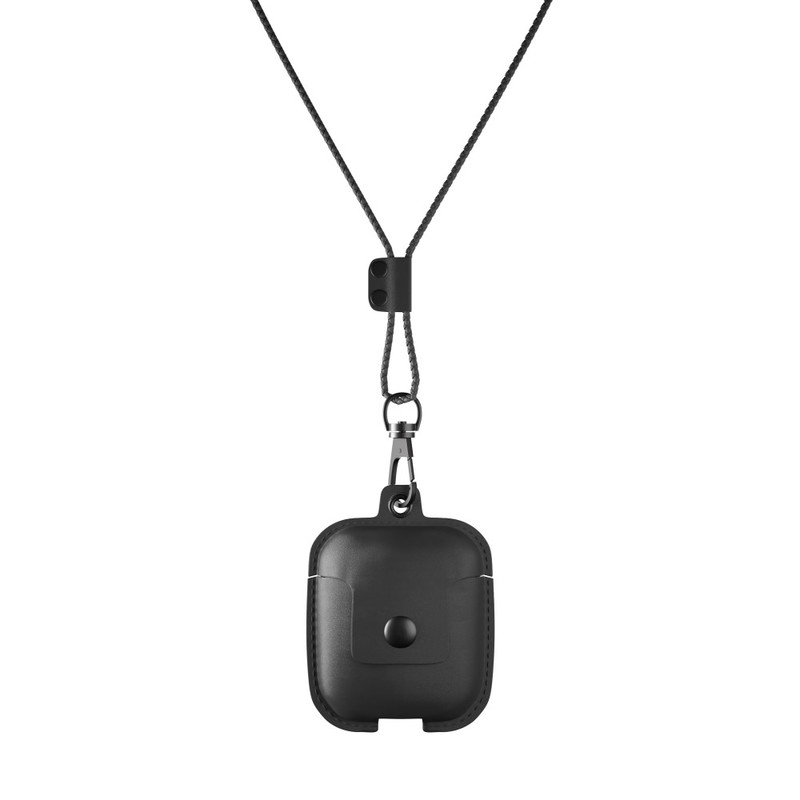 Woodcessories Leather Necklace Black for Apple AirPods