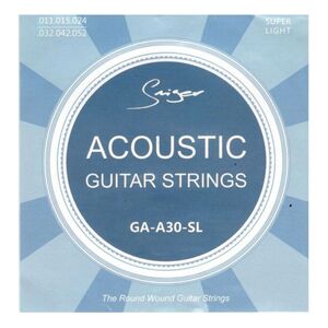 Smiger GA-A30-SL Acoustic Guitar Strings - Bronze Wound (11-52 Super Light Gauge)