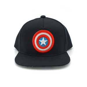 قبعة للجنسين تحمل شعار كابتن أمريكا لون أسود