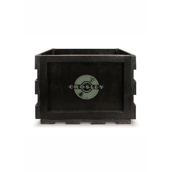 Crosley Record Storage Crate Black Holds 40-75 Albums)
