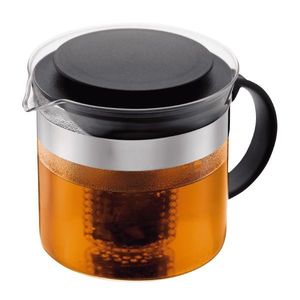 Bodum Bistro Nouveau Tea Pot With Black Lid 1.0L