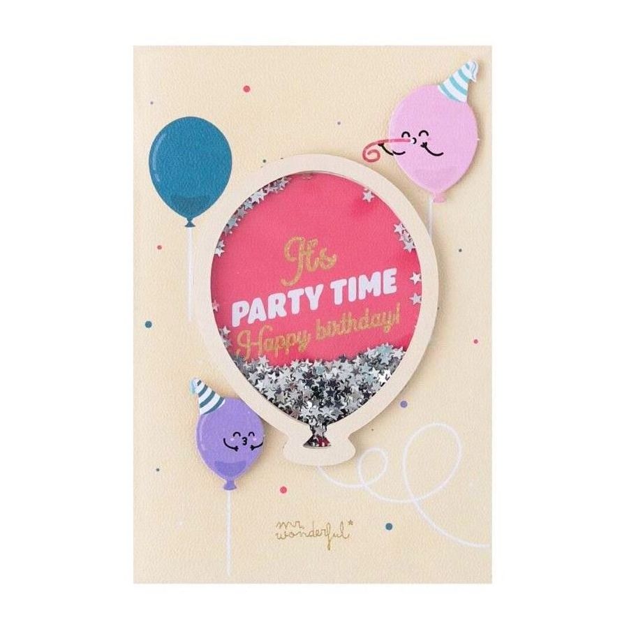Birthday It's Party Time Birthday Card (12 x 18cm)