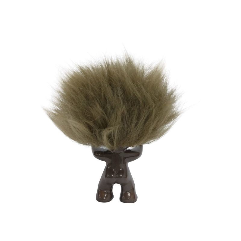 Good Luck Troll Brown with Brown Hair Statue (9 cm)