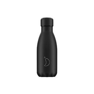 زجاجات مياه تشيلي أحادية اللون سوداء ٢٦٠ مل