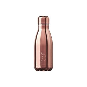 Chilly's Bottle Chrome Rose Gold Water Bottle 260ml