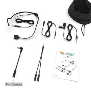 Fifine C1 Lavalier Microphone with Extension Cable & Y-Splitter