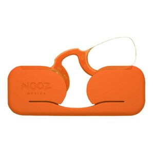 نظارة قراءة بعلبة على شكل سماعة هاتف بلون برتقالي درجة 2.5 من نوز