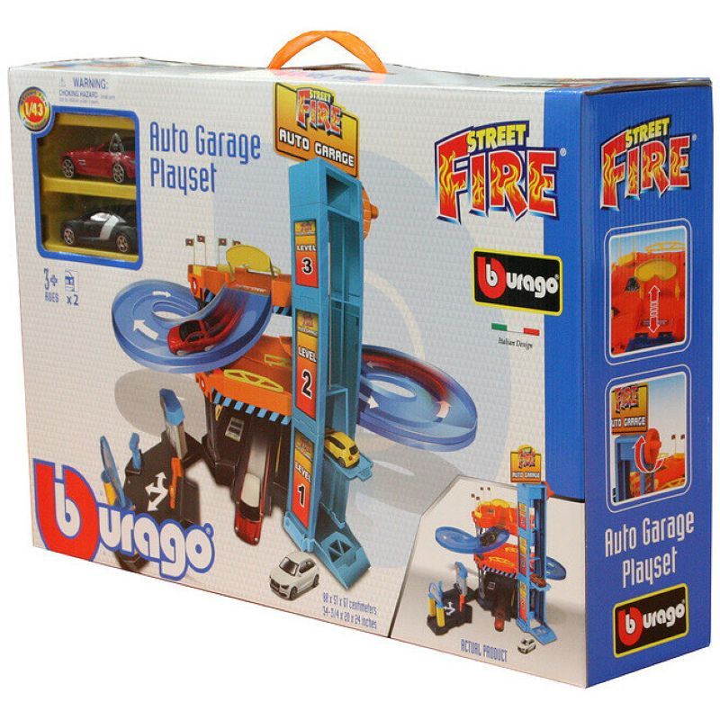 BBurago Street Fire Auto Garage 1.43 Scale Die-Cast Model