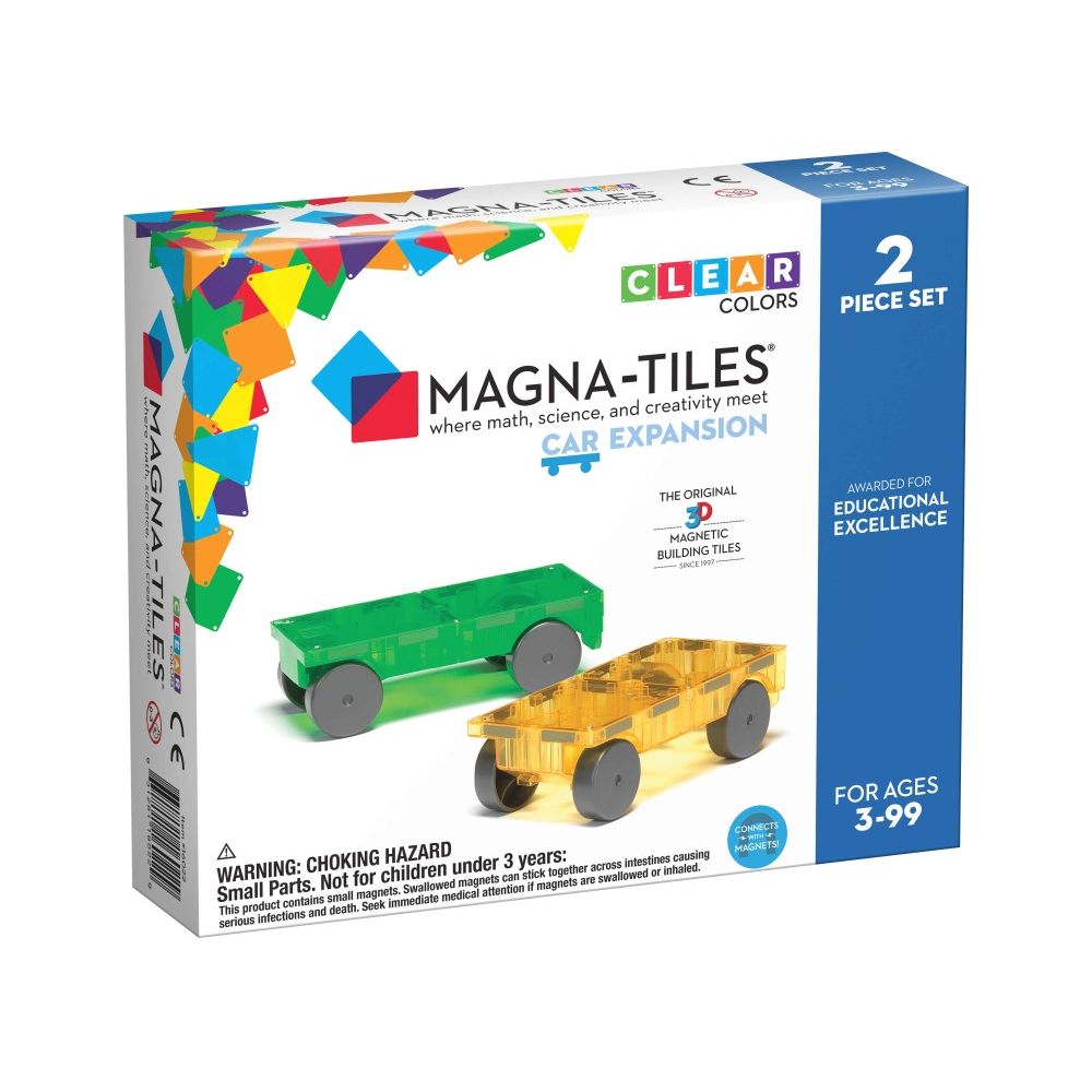 Magna-Tiles Cars 2 Piece Expansion Magnetic Building Set