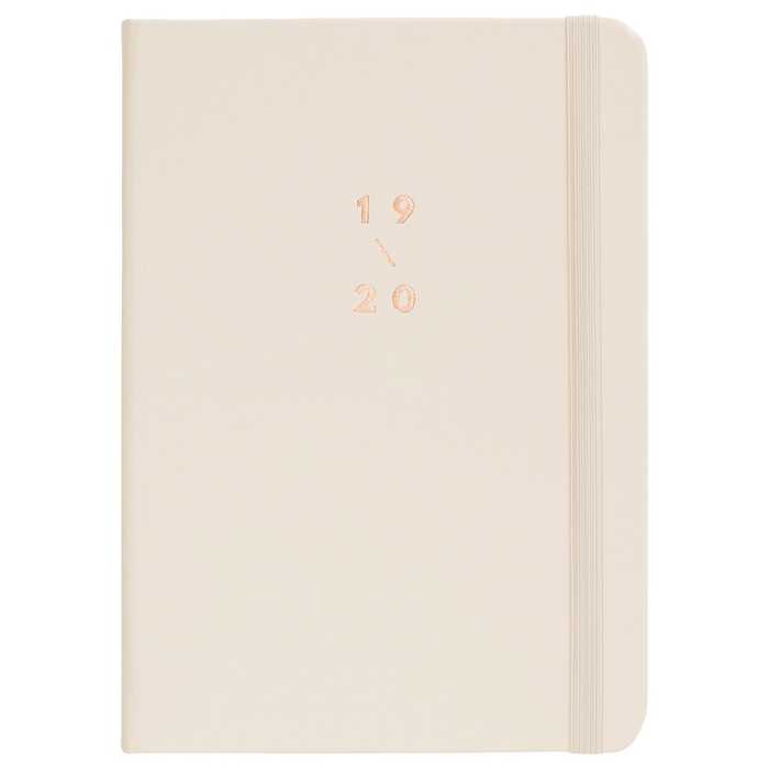 Kikki.K 19/20 A5 Bonded Leather Weekly Diary Nude