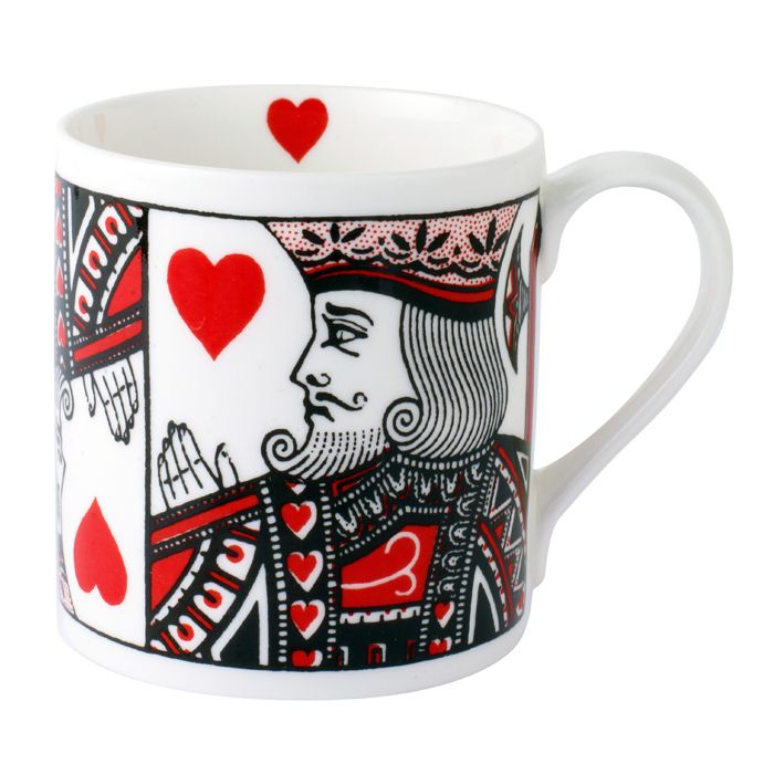 Vintage Playing Cards King Of Hearts Mug 325ml