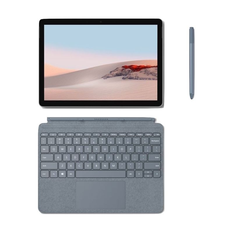الكمبيوتر اللوحي Microsoft Surface Go 2 intel الذهبي البلاتيني 4425Y/ ذاكرة وصول عشوائي 64 جيجابايت/ 4 جيجابايت/ خفيف الوزن للأعمال - غطاء أسود + ضمان مايكروسوفت