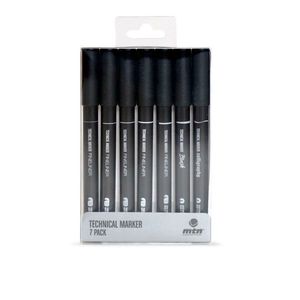 Montana Colors Technical Markers 0.1-1 mm (Pack of 7)