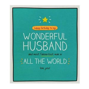 Happy Jackson Husband Favouritest All The World Greeting Card (160 x 176mm)