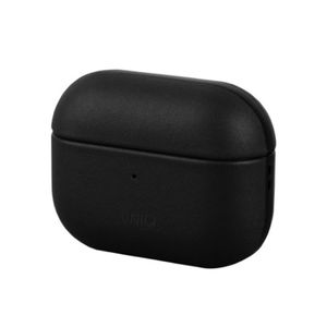 Uniq Terra Genuine Leather Snap Case Dallas Black for Apple AirPods Pro
