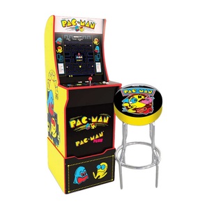 جهاز Arcade 1Up PAC-MAN مع خيمة/ كرسي مستدير/ رافعة
