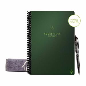 Rocketbook Fusion Executive Reusable Smart Notebook - Terresterial Green (6 x 8.8 Inch)