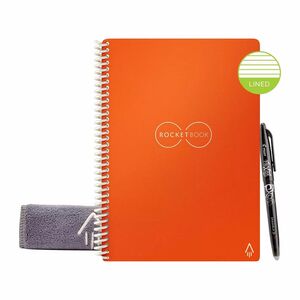 Rocketbook Core Executive Lined Reusable Smart Notebook - Beacon Orange (6 x 8.8 in)