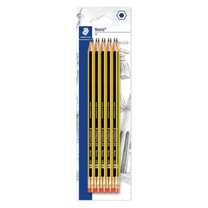 Staedtler Noris 2HB Pencils With Rubber Tip (Pack Of 10)