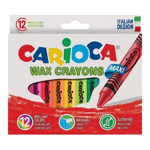 Carioca Wax Crayons Jumbo Box (Set of 12)
