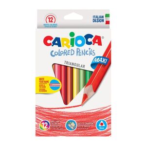Carioca Triangular Jumbo Colour Pencil Box of 12 Pcs