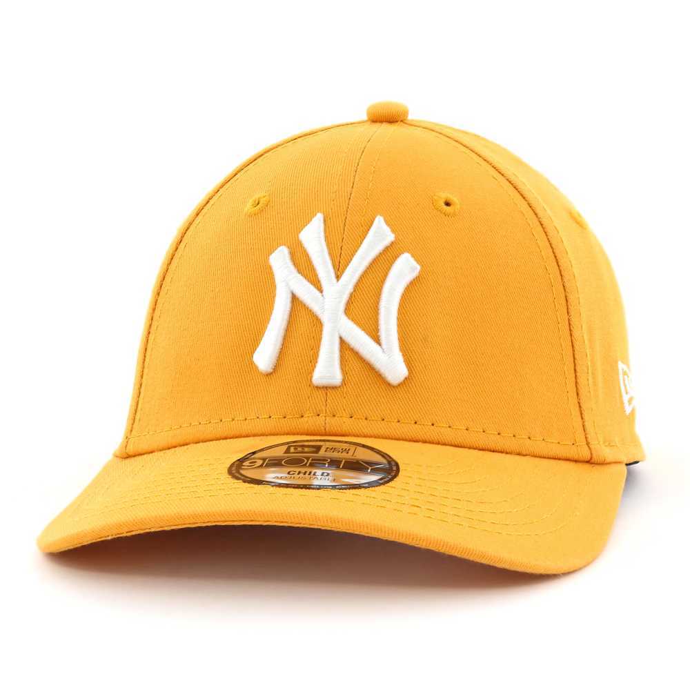 قبعة للشباب تحمل علامة فريق يانكيز نيويويورك ليغ اسينشيال من نيو إيرا بلون برتقالي