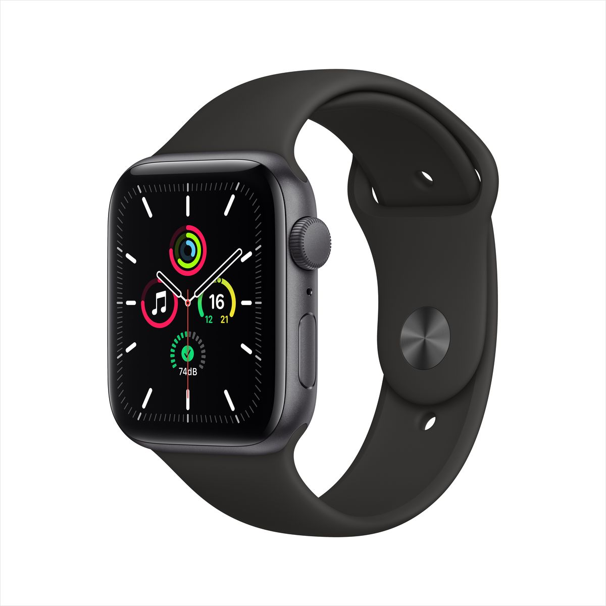 Apple Watch SE GPS 40mm Space Grey Aluminium Case with Black Sport Band