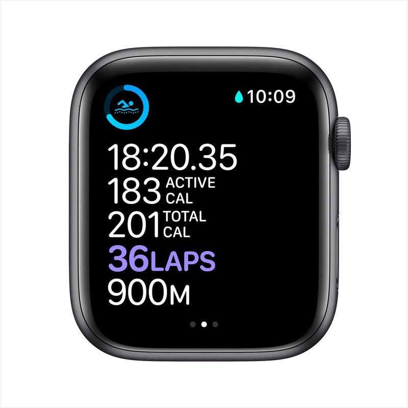 Apple Watch Series 6 GPS + Cellular 44mm Space Grey Aluminium Case with Black Sport Band