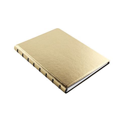 Filofax A5 Notebook Ruled Saffiano Gold Notebook
