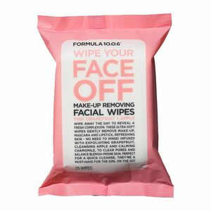 Formula 10.0.31 Wipe Your Face Off Makeup Facial Wipes Pink Grapefruit + Apple 25Pc Pkt