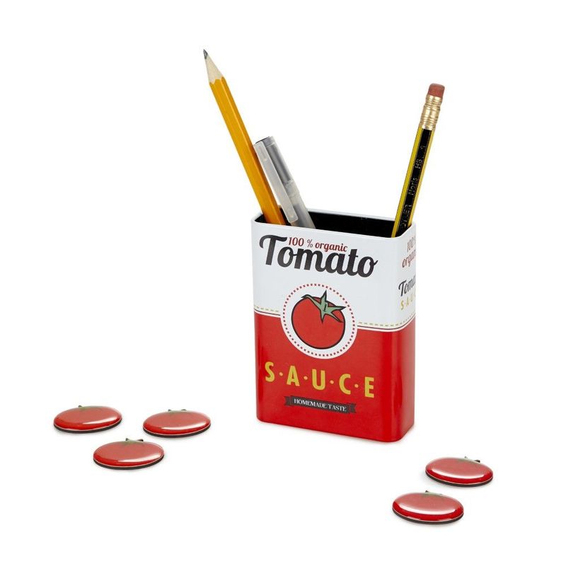 حامل أقلام بعدد 5 مغناطيســـات على هيئة علبة صلصة طماطم من بالفي
