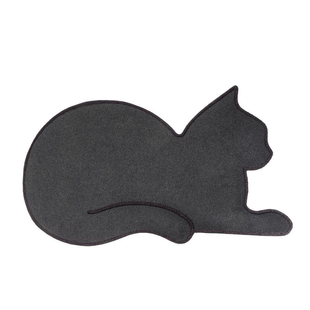 Balvi Cat Gray Polyester Doormat