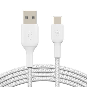 Belkin BOOST CHARGE Braided USB-C to USB-A Cable 2m White