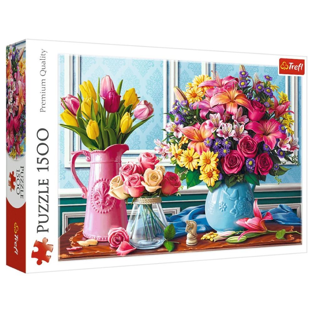 Trefl Flowers In Vases Jigsaw Puzzle (1500 Pieces)