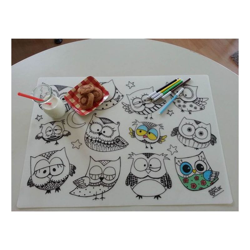 Funny Mat Activity Placemat Silly Owls