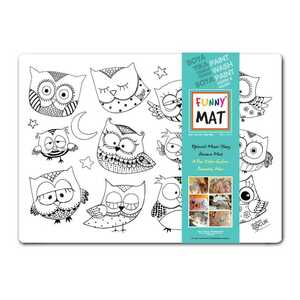 Funny Mat Activity Placemat Silly Owls