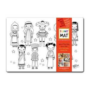 Funny Mat Activity Placemat Children of The World