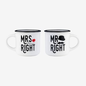 Legami Espresso for Two - Coffee Mugs - Mr & Mrs (Set of 2)
