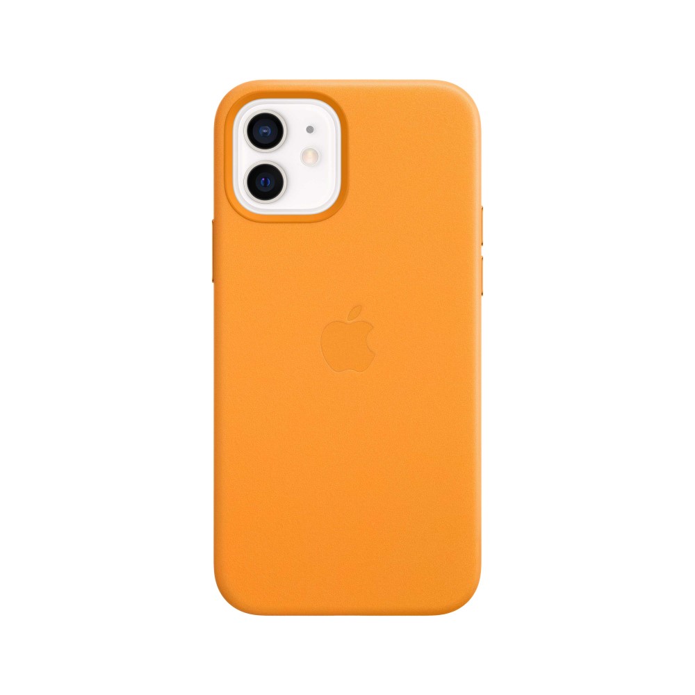 Apple Leather Case California Poppy with MagSafe for iPhone 12/12 Pro