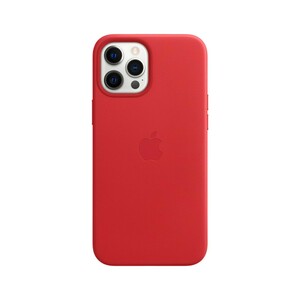 Apple Leather Case (Product) Red with MagSafe for iPhone 12 Pro Max