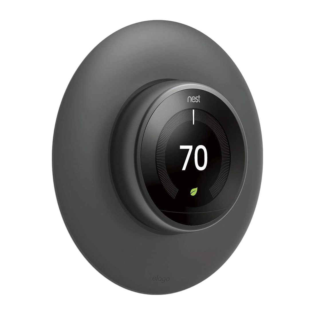 Elago Wall Plate Cover for Nest Thermostats Dark Grey